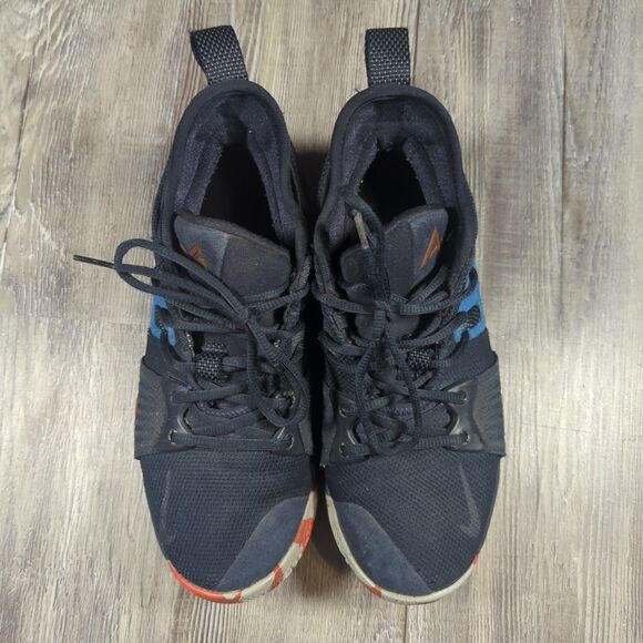 Nike Men's PG 2 Home AJ2039-400 Black Blue Basketball Shoes Sneakers Size 8 - Picture 5 of 13